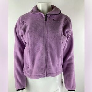 Marmot Womens Sz XS Full Zip Fleece Jacket Purple Polyester Zipped Pockets